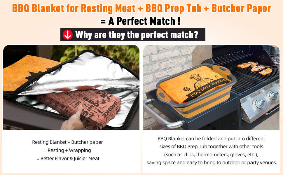 BBQ Blanket for Resting Meat,Smoker Meat Resting Blanket, Rusable Smoker Grilling Meat Insulated Resting Bag with Wide Mouth for Large Brisket/Beef/Pork Shoulders/Turkeys(15inch/21inch)