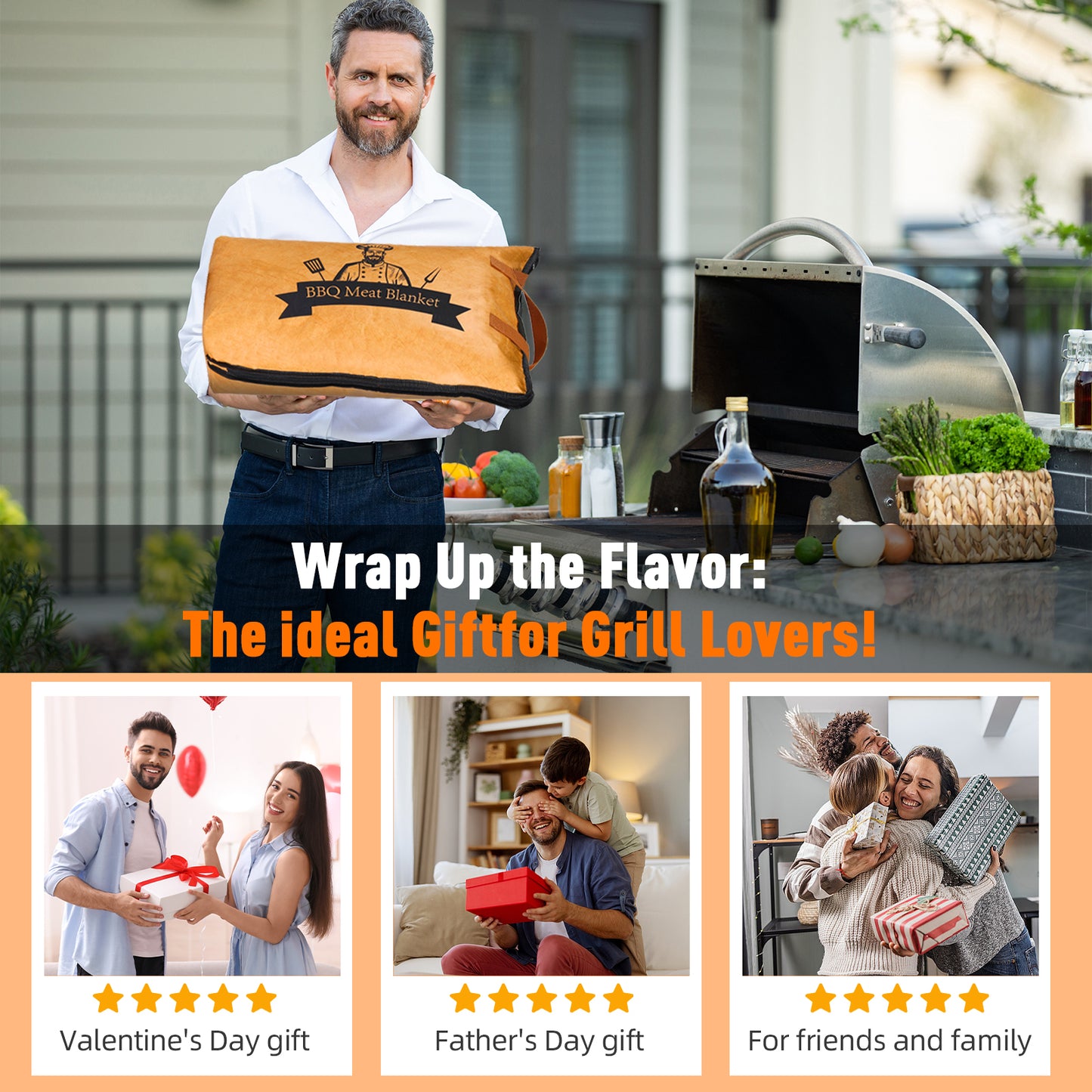 BBQ Blanket for Resting Meat,Smoker Meat Resting Blanket, Rusable Smoker Grilling Meat Insulated Resting Bag with Wide Mouth for Large Brisket/Beef/Pork Shoulders/Turkeys(15inch/21inch)