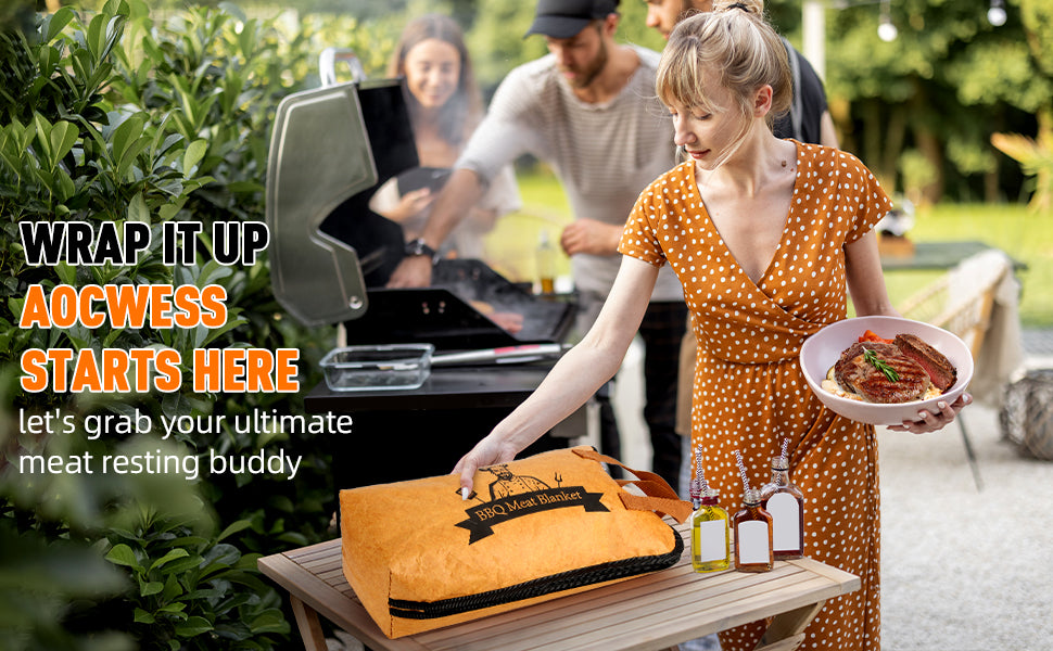 BBQ Blanket for Resting Meat,Smoker Meat Resting Blanket, Rusable Smoker Grilling Meat Insulated Resting Bag with Wide Mouth for Large Brisket/Beef/Pork Shoulders/Turkeys(15inch/21inch)