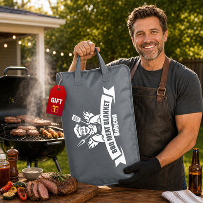 21/23in Black Upgraded Insulated BBQ Blanket for Resting Meat-BBQ Smoker Accessories Gifts for Men Dad Husband-Air Fryer/Kitchen/Camping/Baking/Party Essential-Bag for Brisket/Steak/Pork Shoulder/Turkey