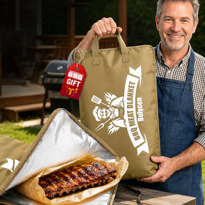 21/23in Black Upgraded Insulated BBQ Blanket for Resting Meat-BBQ Smoker Accessories Gifts for Men Dad Husband-Air Fryer/Kitchen/Camping/Baking/Party Essential-Bag for Brisket/Steak/Pork Shoulder/Turkey