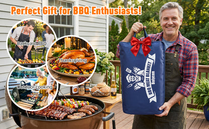 21/23in Blue Upgraded Insulated BBQ Blanket for Resting Meat-BBQ Smoker Accessories Gifts for Men Dad Husband-Air Fryer/Kitchen/Camping/Baking/Party Essential-Bag for Brisket/Steak/Pork Shoulder/Turkey