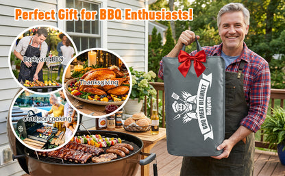 21/23in Gray Upgraded Insulated BBQ Blanket for Resting Meat-BBQ Smoker Accessories Gifts for Men Dad Husband-Air Fryer/Kitchen/Camping/Baking/Party Essential-Bag for Brisket/Steak/Pork Shoulder/Turkey