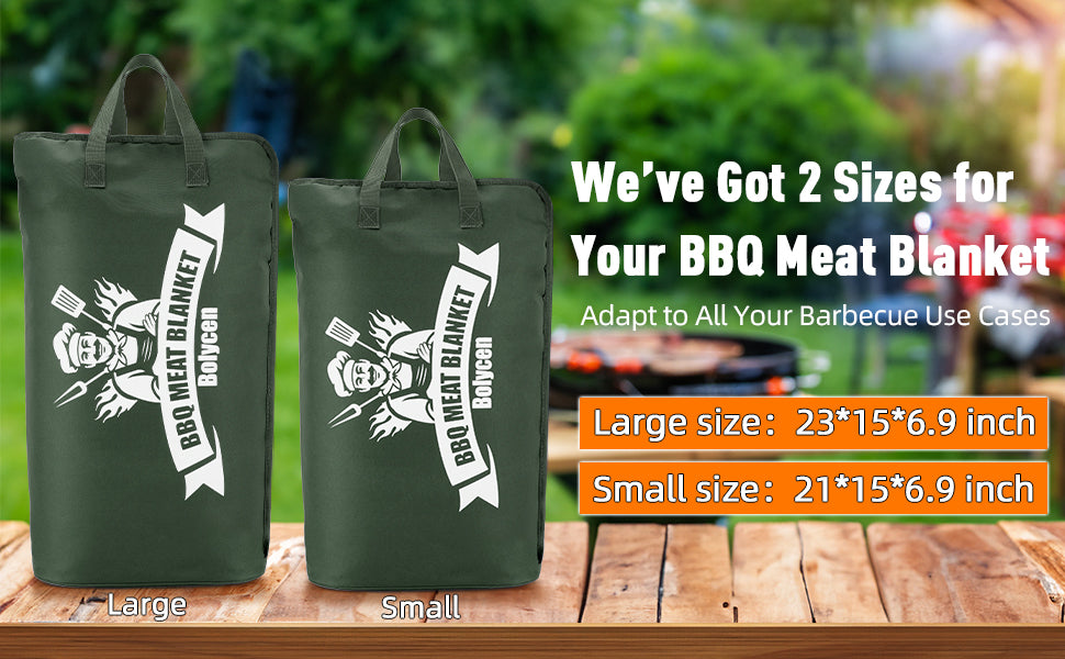 21/23in Green Upgraded Insulated BBQ Blanket for Resting Meat-BBQ Smoker Accessories Gifts for Men Dad Husband-Air Fryer/Kitchen/Camping/Baking/Party Essential-Bag for Brisket/Steak/Pork Shoulder/Turkey