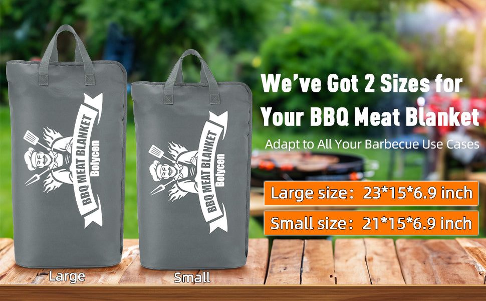 21/23in Gray Upgraded Insulated BBQ Blanket for Resting Meat-BBQ Smoker Accessories Gifts for Men Dad Husband-Air Fryer/Kitchen/Camping/Baking/Party Essential-Bag for Brisket/Steak/Pork Shoulder/Turkey