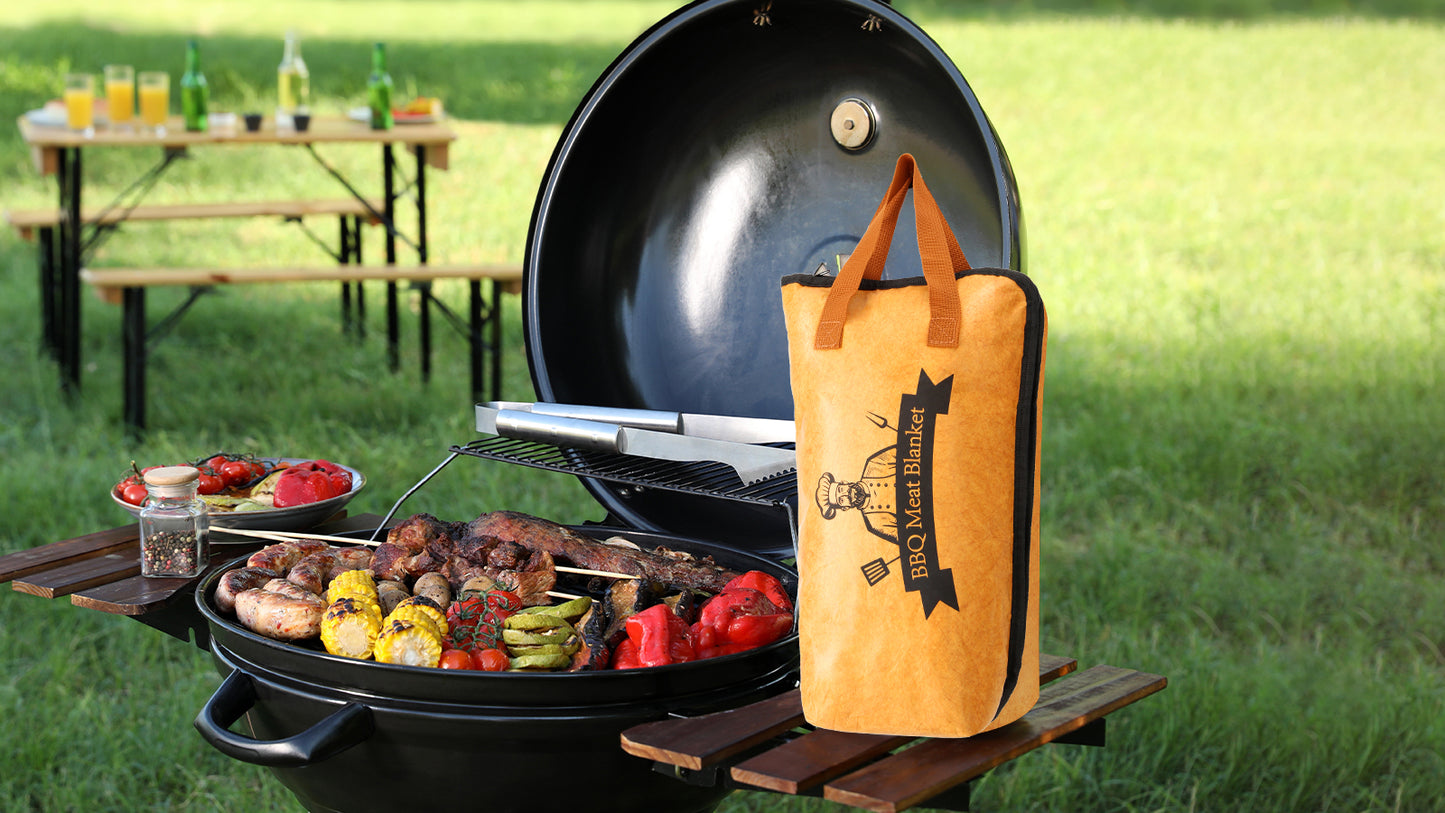BBQ Blanket for Resting Meat,Smoker Meat Resting Blanket, Rusable Smoker Grilling Meat Insulated Resting Bag with Wide Mouth for Large Brisket/Beef/Pork Shoulders/Turkeys