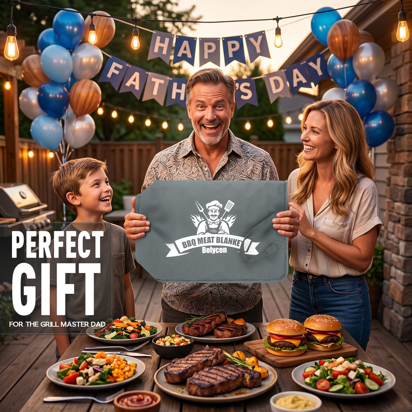 21/23in Gray Upgraded Insulated BBQ Blanket for Resting Meat-BBQ Smoker Accessories Gifts for Men Dad Husband-Air Fryer/Kitchen/Camping/Baking/Party Essential-Bag for Brisket/Steak/Pork Shoulder/Turkey