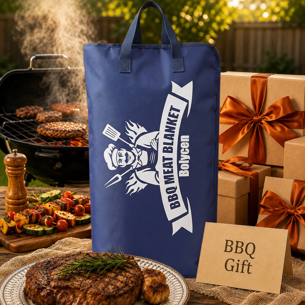 21/23in Black Upgraded Insulated BBQ Blanket for Resting Meat-BBQ Smoker Accessories Gifts for Men Dad Husband-Air Fryer/Kitchen/Camping/Baking/Party Essential-Bag for Brisket/Steak/Pork Shoulder/Turkey