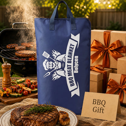 21/23in Black Upgraded Insulated BBQ Blanket for Resting Meat-BBQ Smoker Accessories Gifts for Men Dad Husband-Air Fryer/Kitchen/Camping/Baking/Party Essential-Bag for Brisket/Steak/Pork Shoulder/Turkey