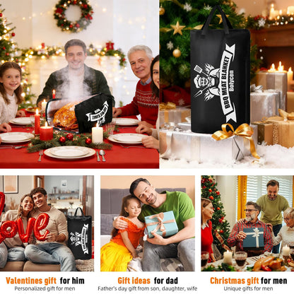 21/23in Black Upgraded Insulated BBQ Blanket for Resting Meat-BBQ Smoker Accessories Gifts for Men Dad Husband-Air Fryer/Kitchen/Camping/Baking/Party Essential-Bag for Brisket/Steak/Pork Shoulder/Turkey