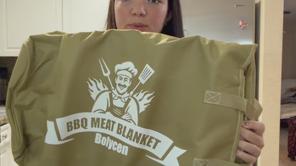 21/23in Beige Upgraded Insulated BBQ Blanket for Resting Meat-BBQ Smoker Accessories Gifts for Men Dad Husband-Air Fryer/Kitchen/Camping/Baking/Party Essential-Bag for Brisket/Steak/Pork Shoulder/Turkey