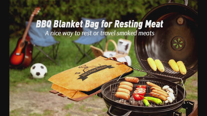 21/23inch BBQ Blanket for Resting Meat Compatible with Traeger Pitboss Pellet Smoker -BBQ Accessories Meat Insulated Bag for Brisket/Pork Shoulder/Steak -Birthday Anniversary Valentines Day Gift for Men