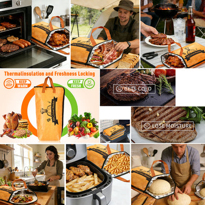 BBQ Blanket for Resting Meat,Smoker Meat Resting Blanket, Rusable Smoker Grilling Meat Insulated Resting Bag with Wide Mouth for Large Brisket/Beef/Pork Shoulders/Turkeys